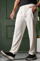 Poplin Straight Fit Trouser - Off White